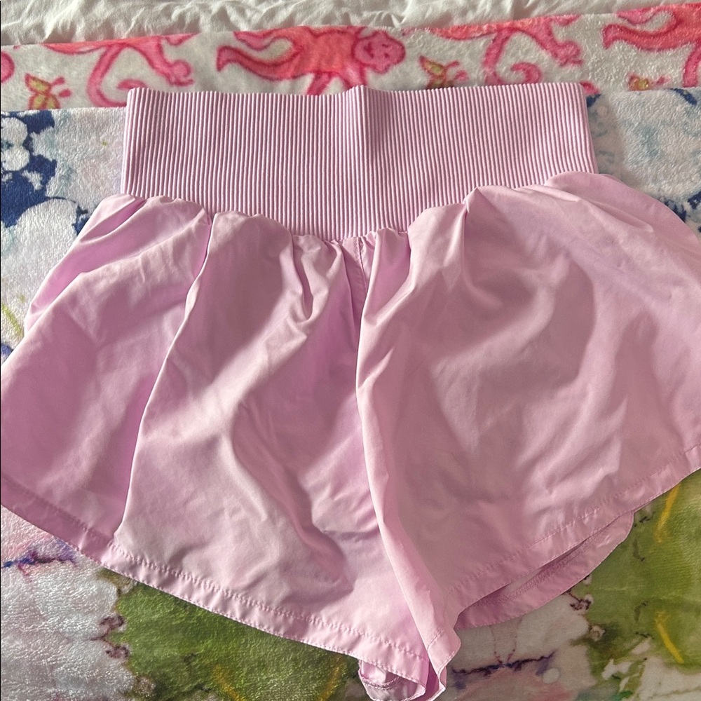 Pink free people movement shorts